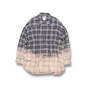 Hope Overgrown Shirt bleached away black check