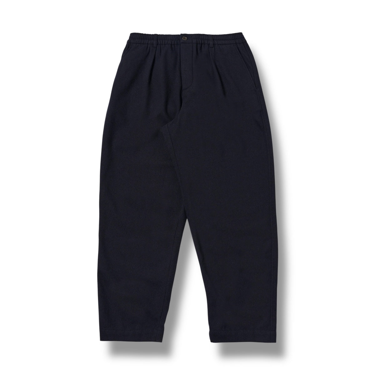 Universal Works Pleated Track Pant Soft Recycled Wool dark navy
