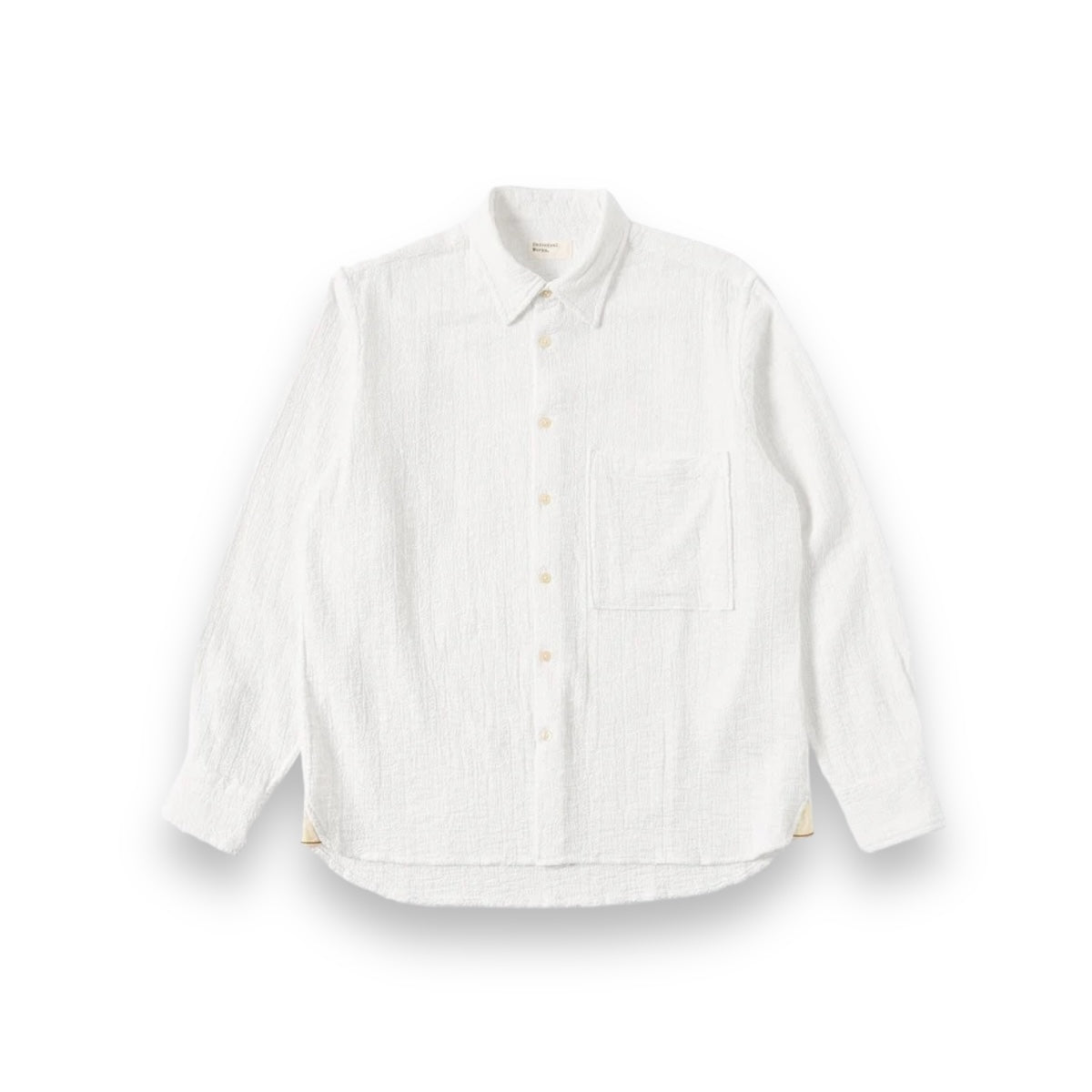 Universal Works Square Pocket Shirt P3075 Bobble Cotton white