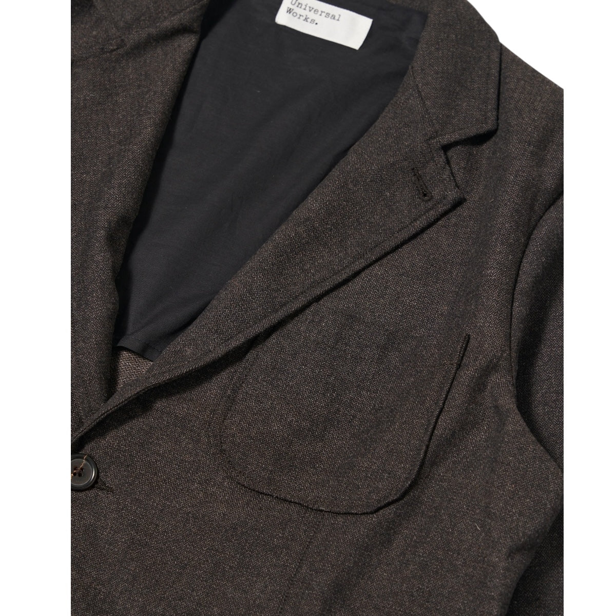 Universal Works Two Button Jacket Upcycled It Tweed brown