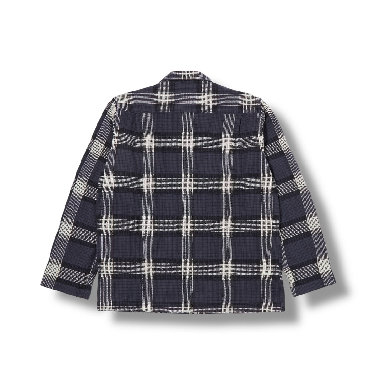 Universal Works Easy Overshirt Polka Check charcoal