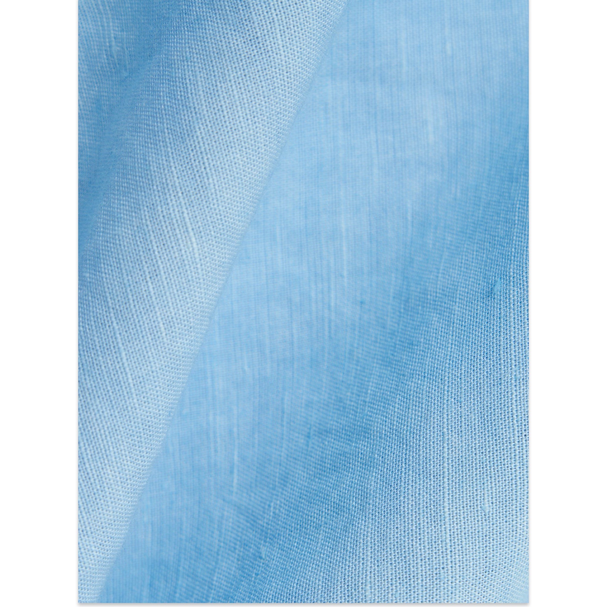 Universal Works Bakers Overshirt linen cotton shirting pale blue