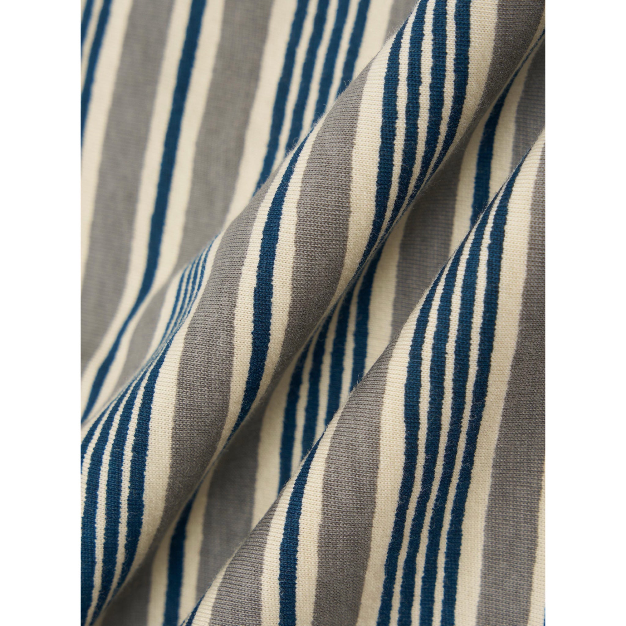 Universal Works Core Tee Stripe Jersey grey