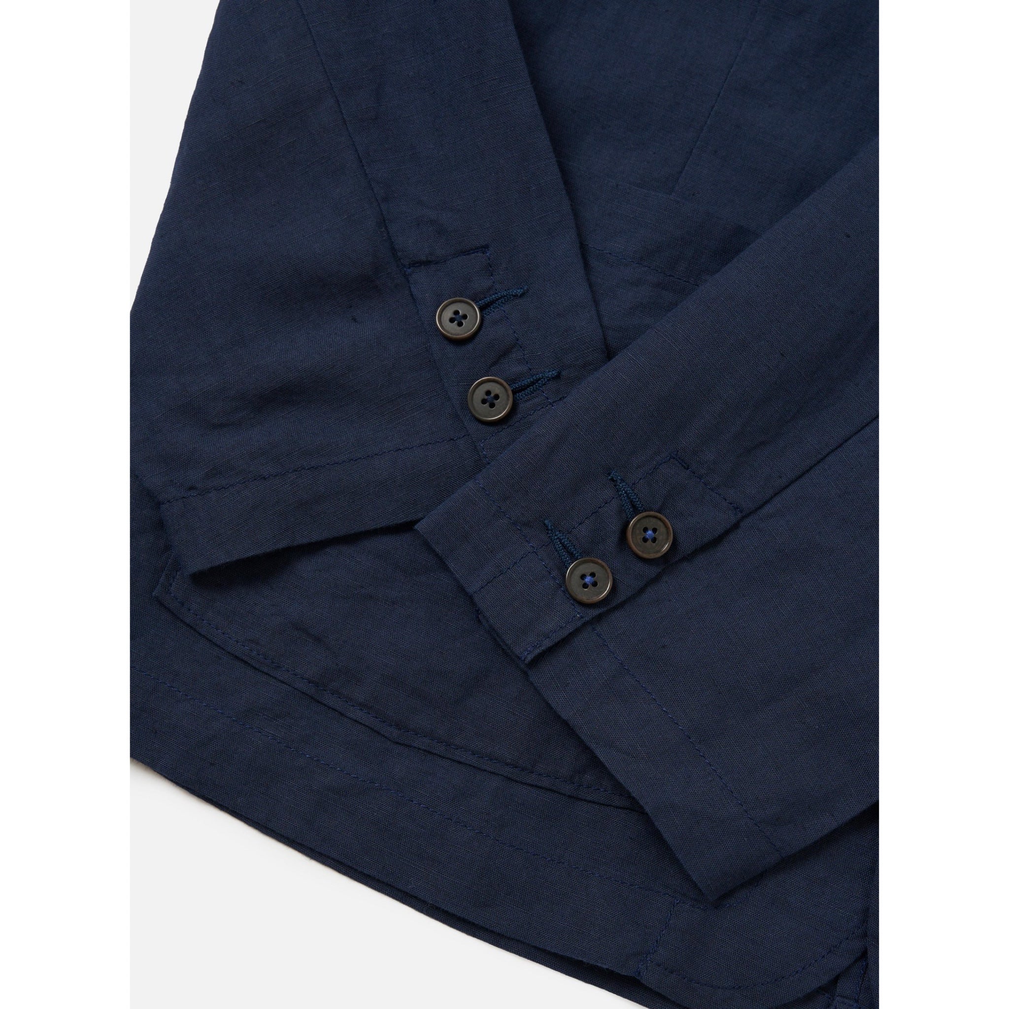 Universal Works Dizzy Jacket Linen Cotton navy.