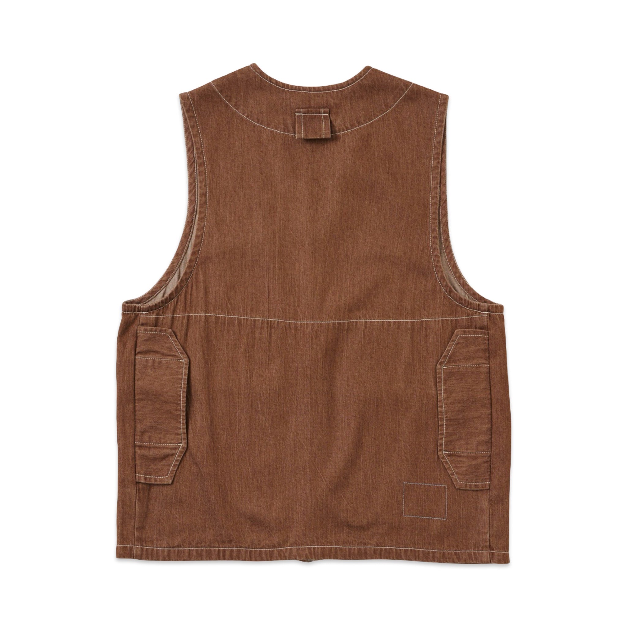 Universal Works Marine Gilet Meco Denim brown