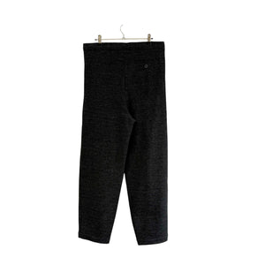 Frank Leder Textured Wool Drawstring Trouser navy