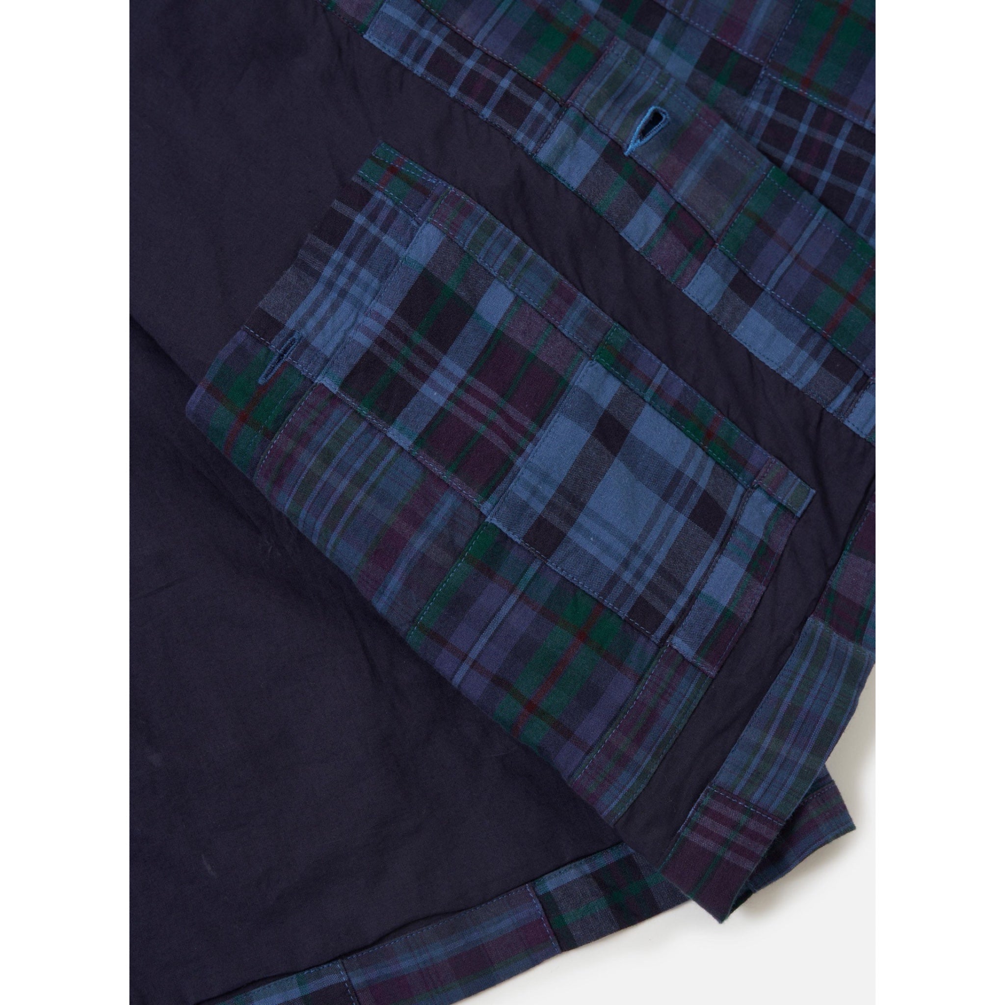 Universal Works Duty Jacket Madras Patchwork navy