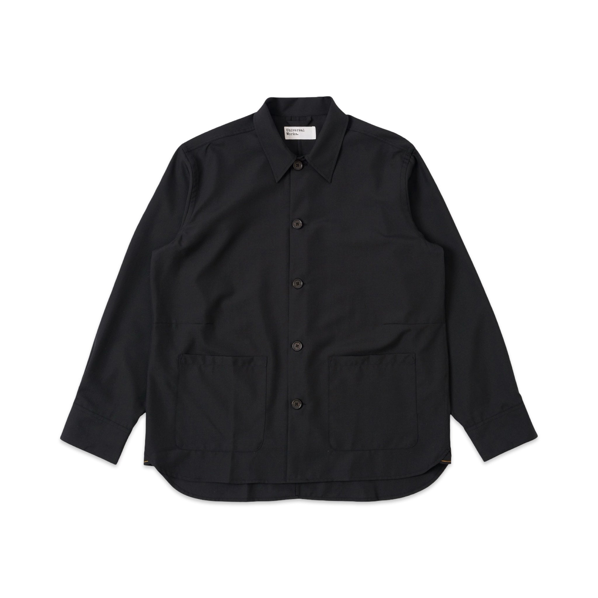 Universal Works Travail Overshirt Tropical Suiting black