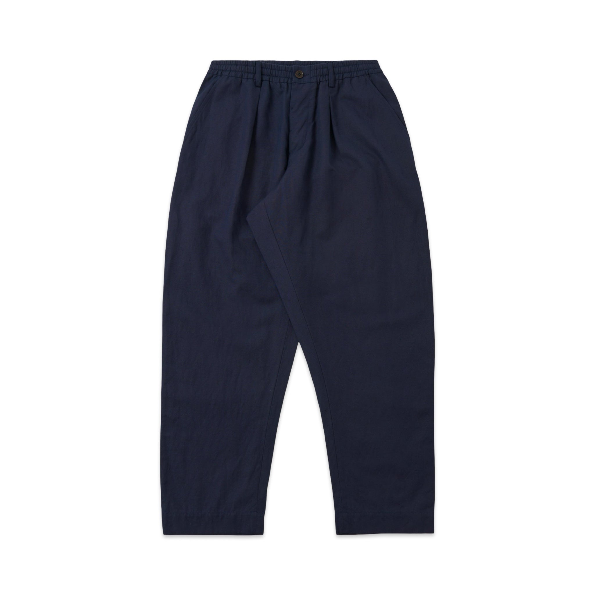Universal Works Oxford Pant Linen Slub Weave navy