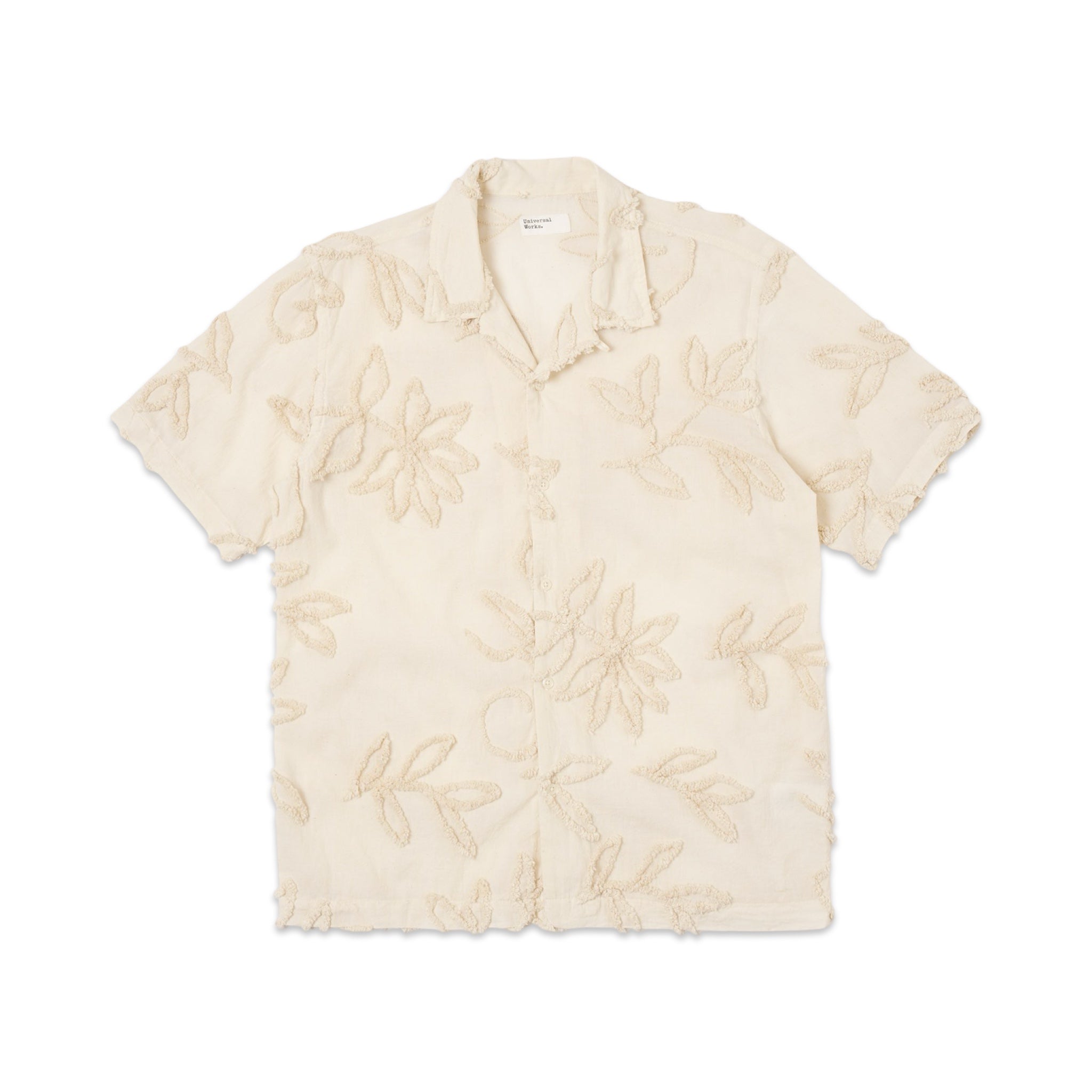 Universal Works Road Shirt 3D Flower ecru