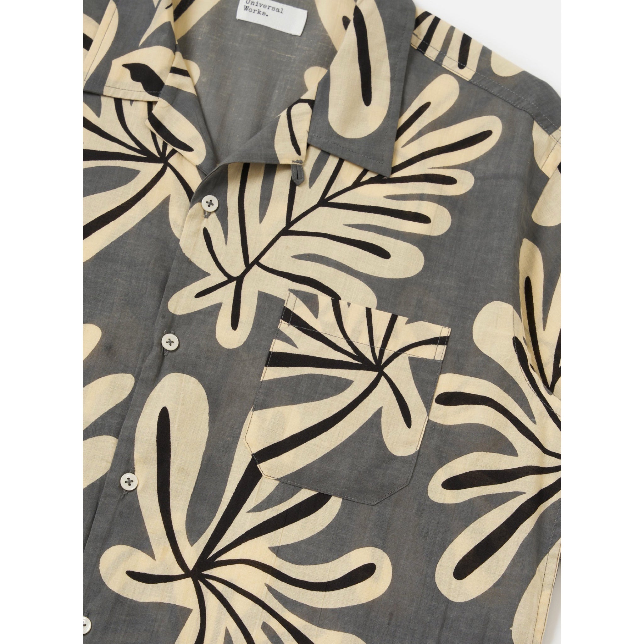 Universal Works Road Shirt Baja Print grey