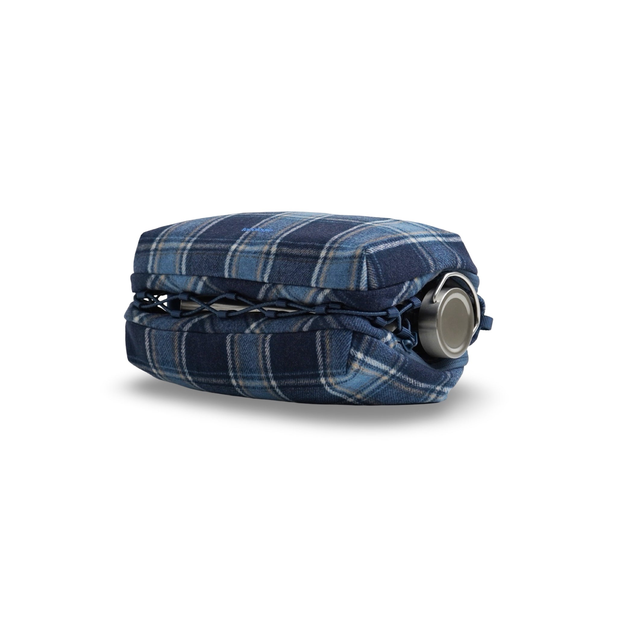 Topologie Bottle Sacoche Large check wool blue check