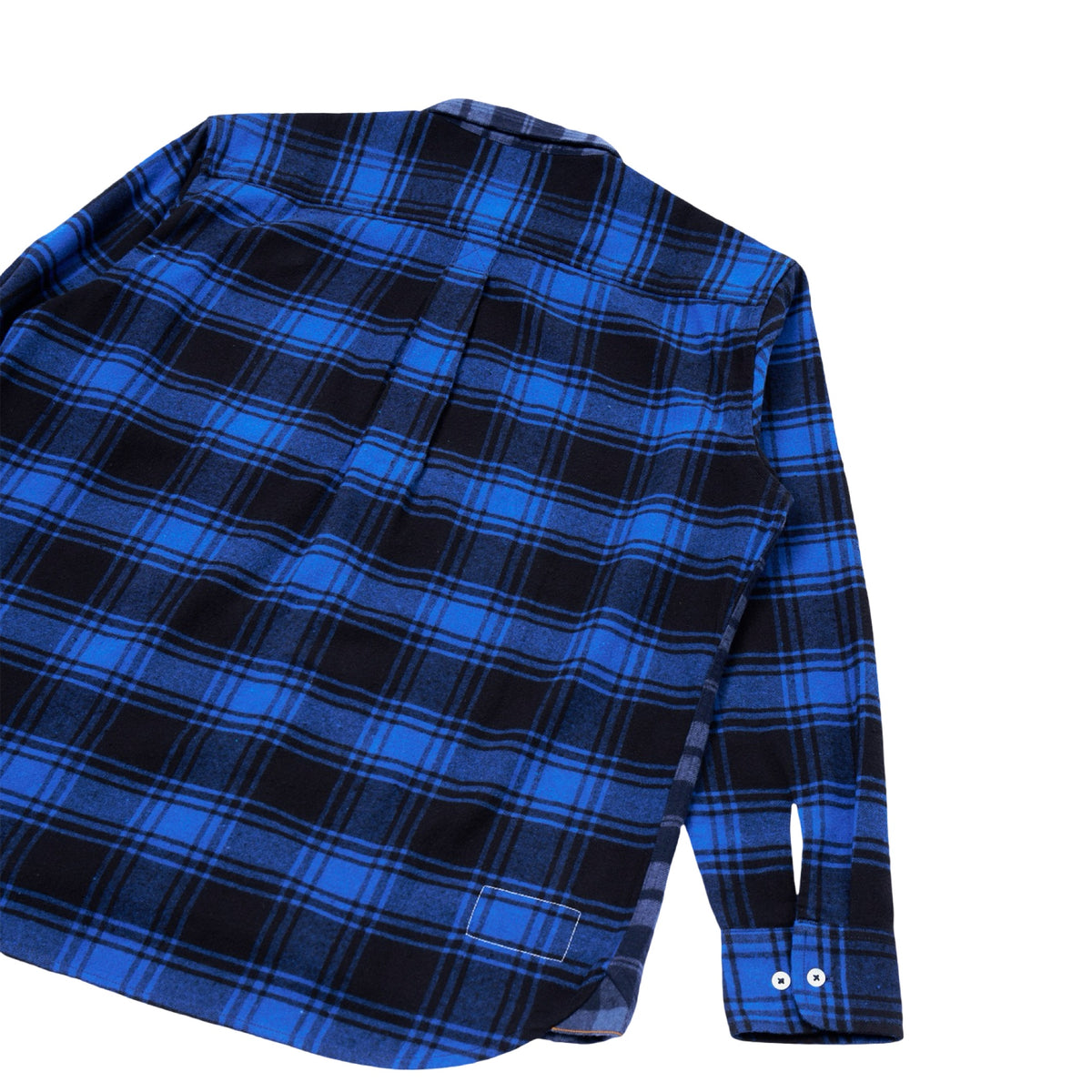 Universal Works Lazy Day Shirt patchwork checks blue