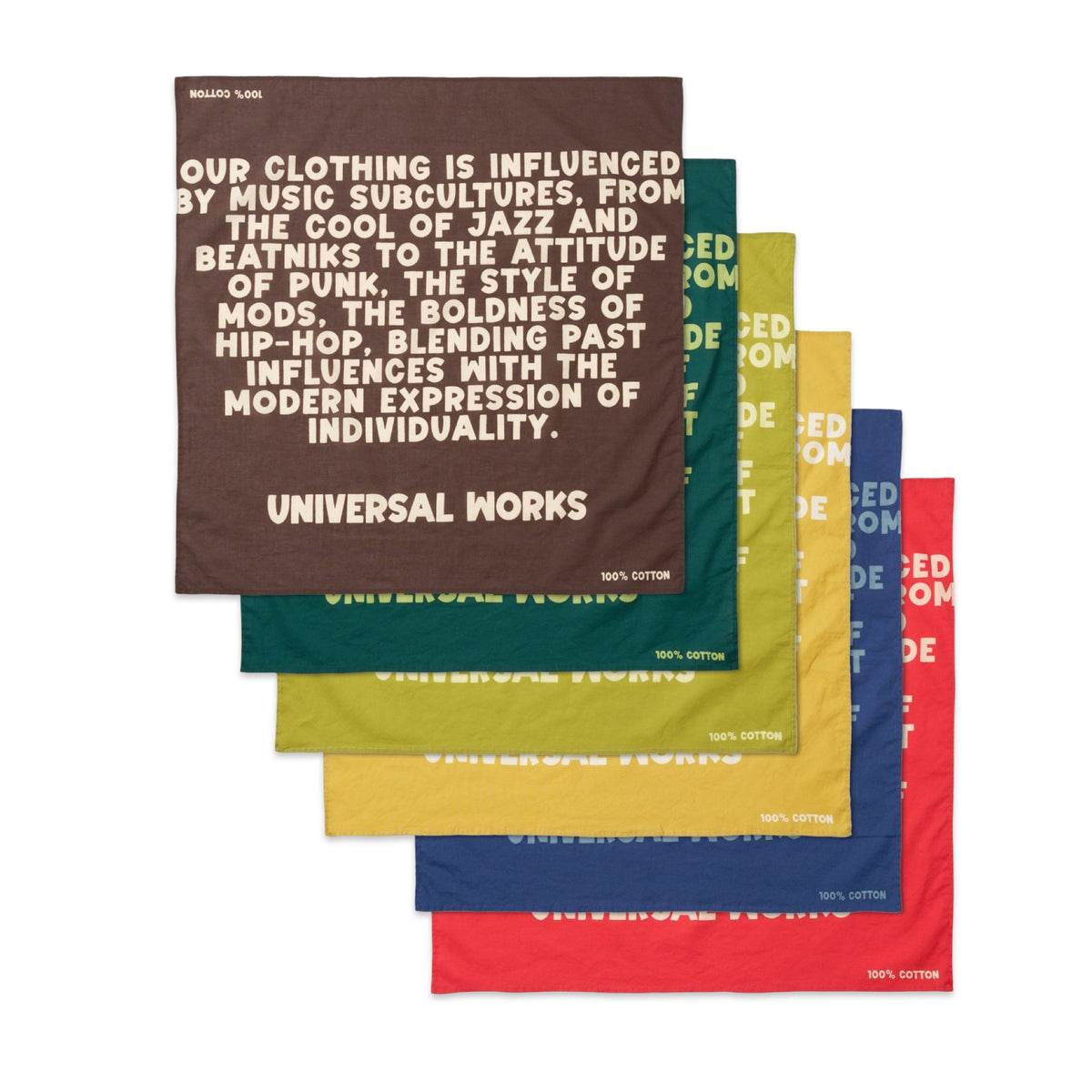 Universal Works Neckerchief jazz/beatniks print mix
