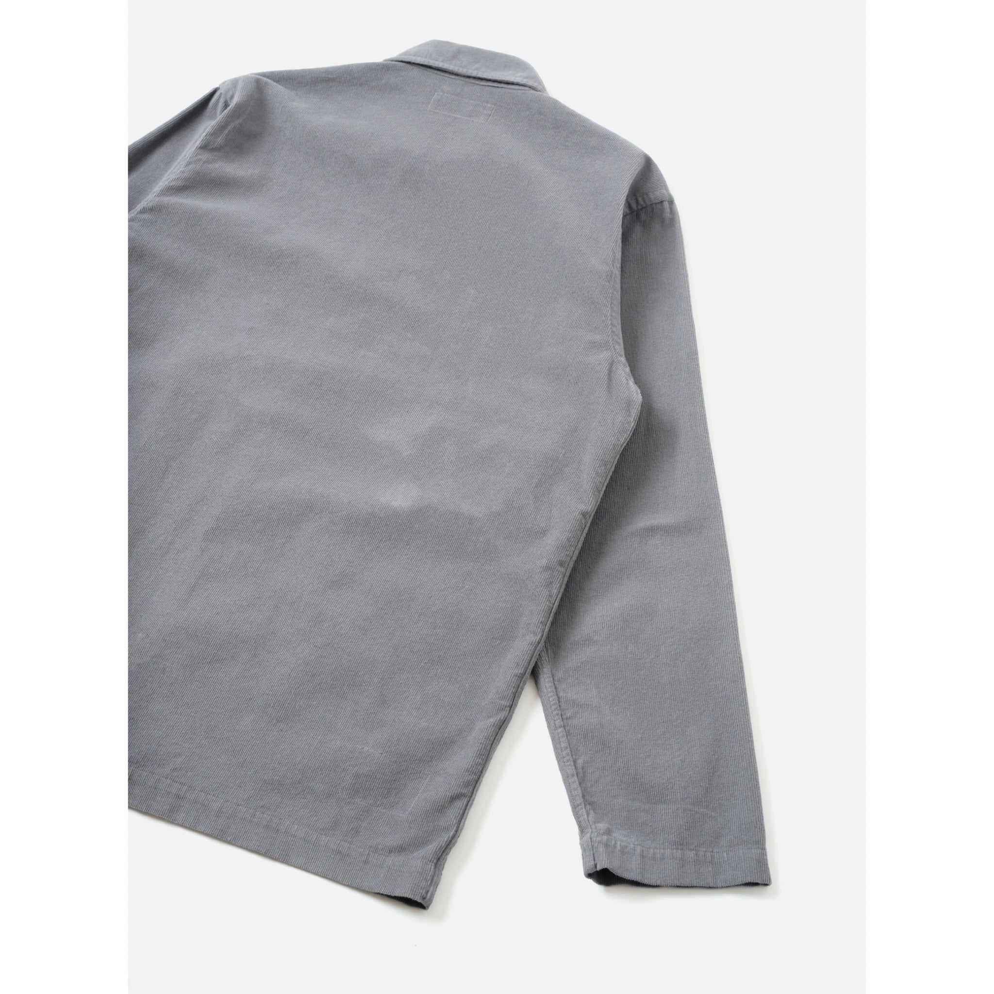 Universal Works Bakers Overshirt fine cord grey