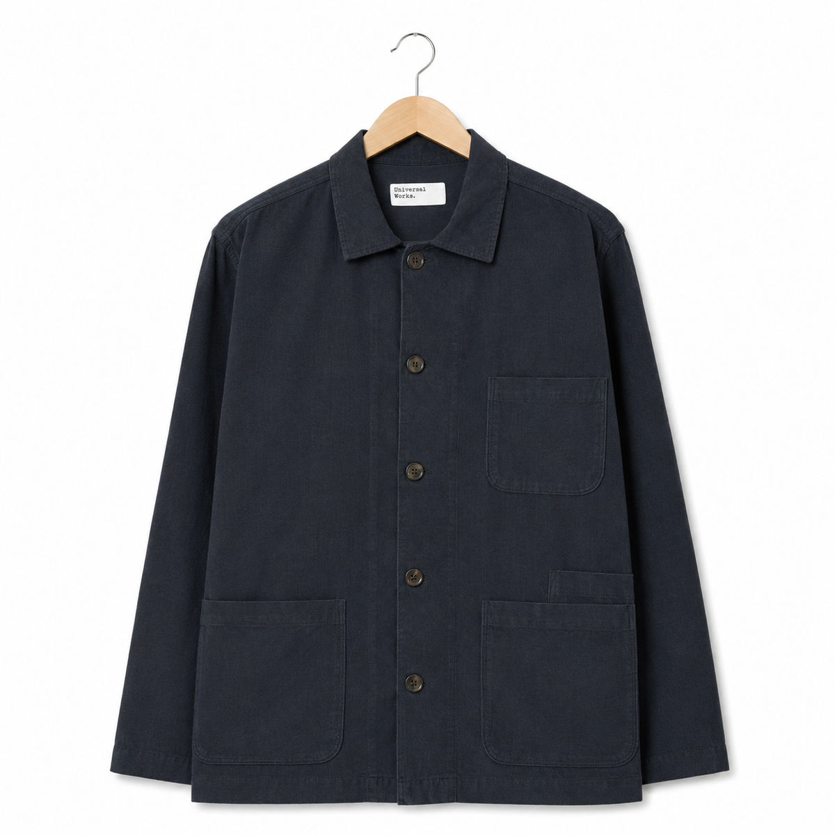 Universal Works Bakers Overshirt fine cord black