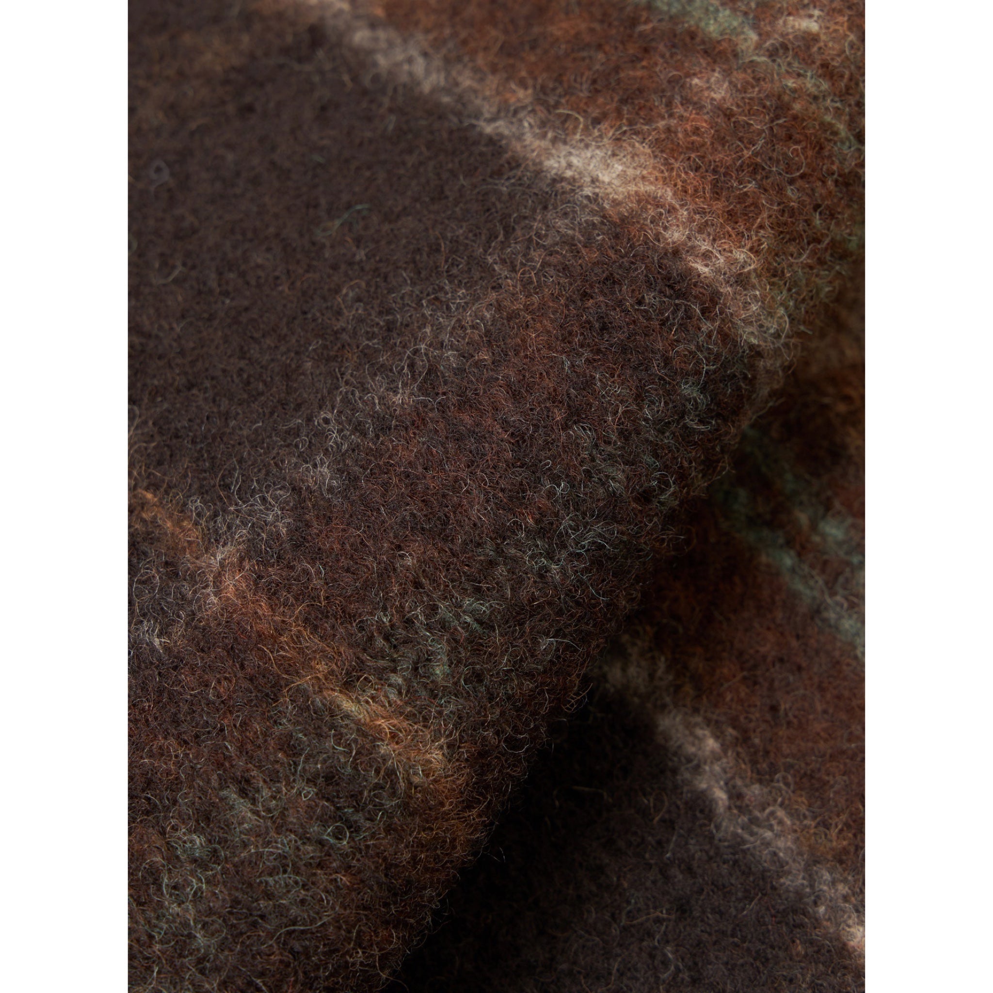 Universal Works Military Liner Jacket pino wool fleece brown