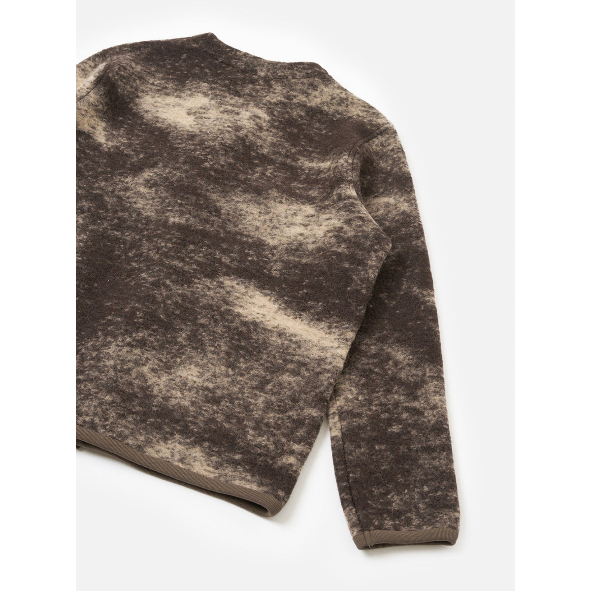 Universal Works Cardigan cloud camo knit brown