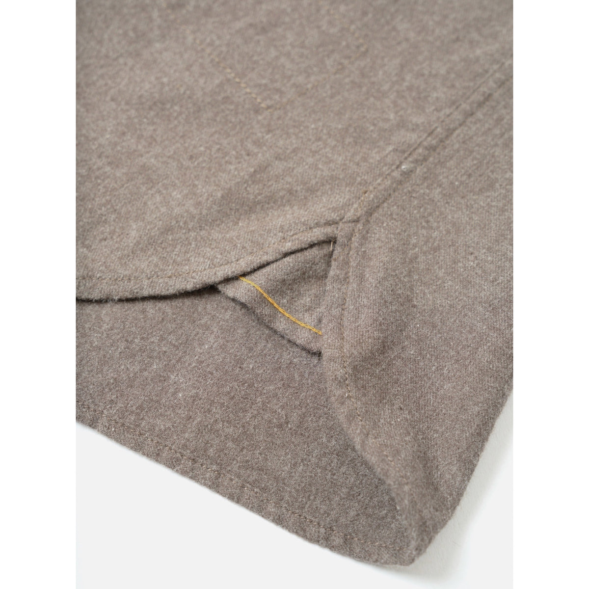 Universal Works Square Pocket Shirt brushed flannel brown