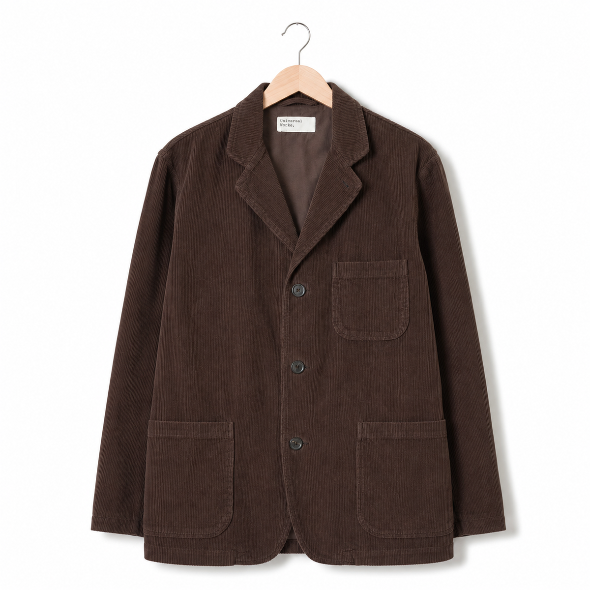 Universal Works Three Button Jacket cord cacao