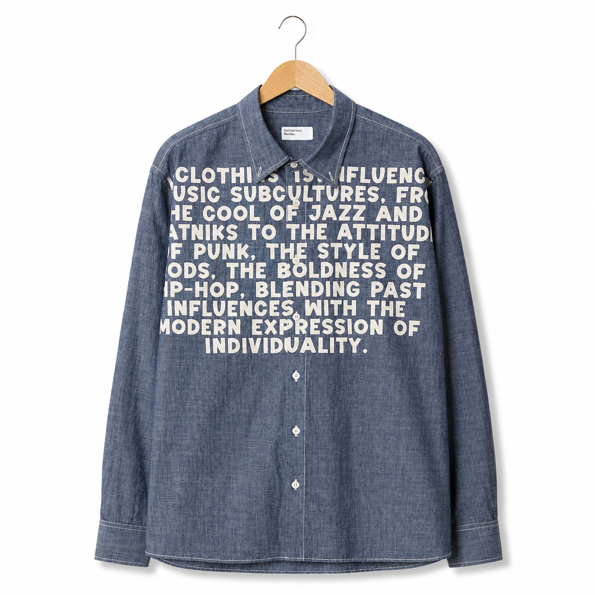 Universal Works Lazy Day Shirt chambray indigo