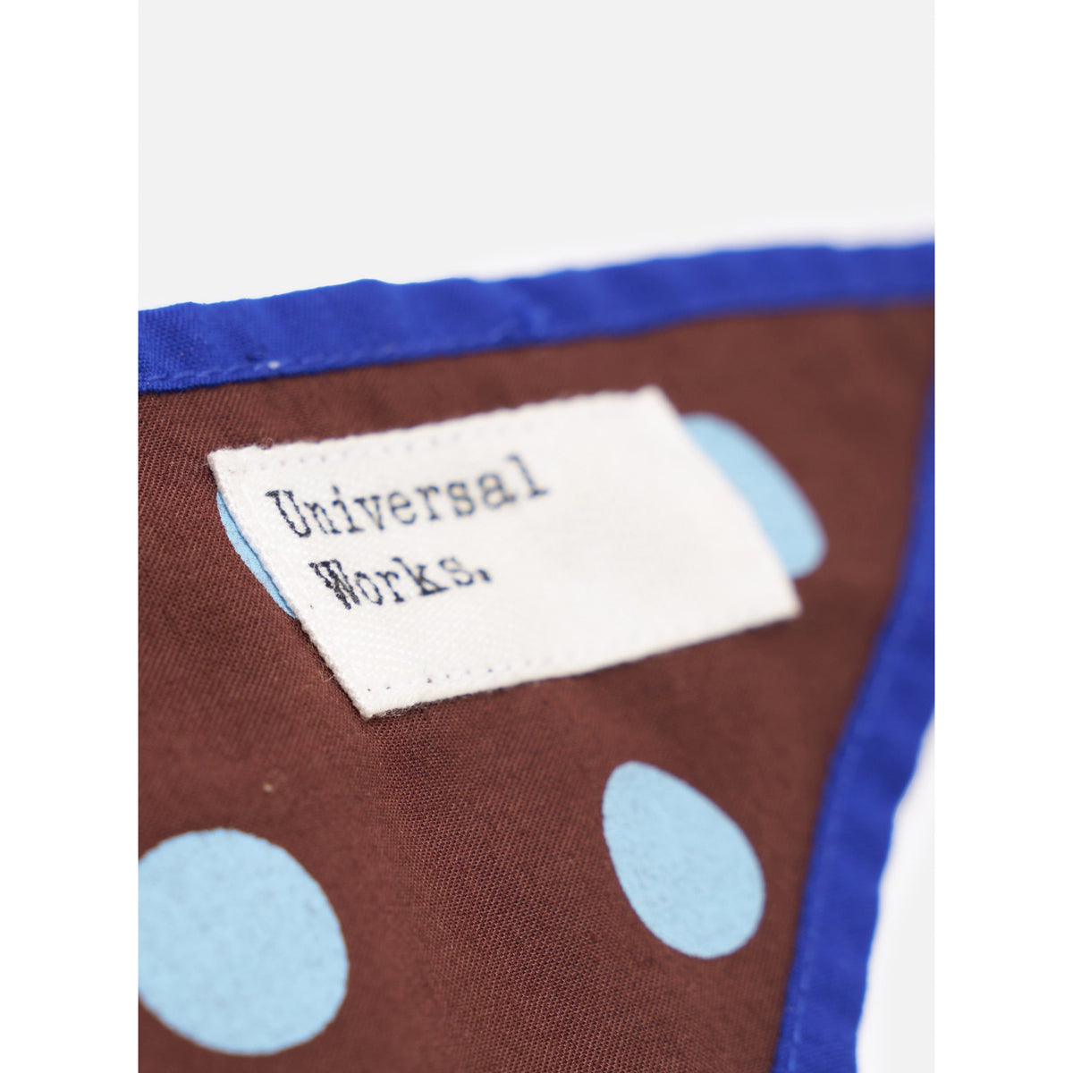 Universal Works Scout Scarf bold dot print rayon brown