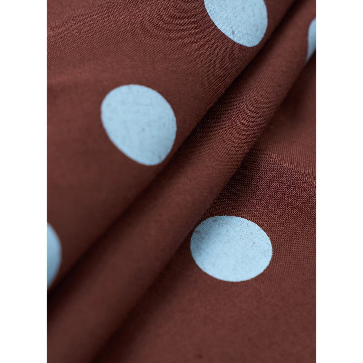 Universal Works Scout Scarf bold dot print rayon brown