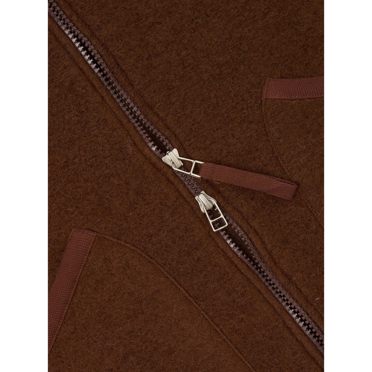 Universal Works Zip Waistcoat fleece cacao