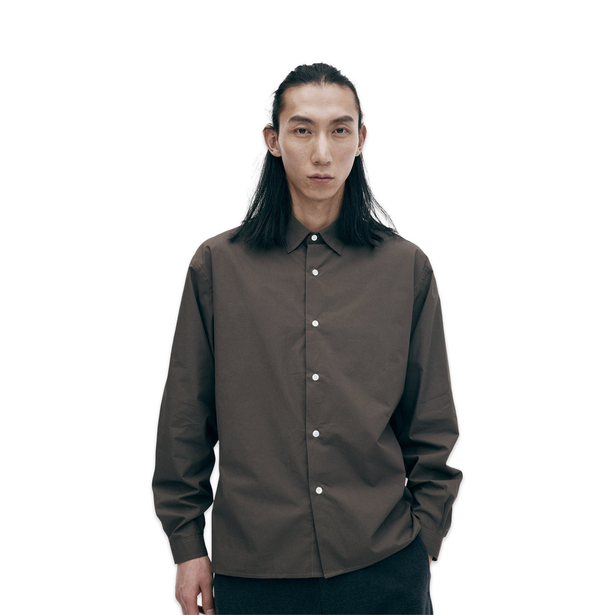 Unfeigned Longsleeved Relaxed Shirt brown