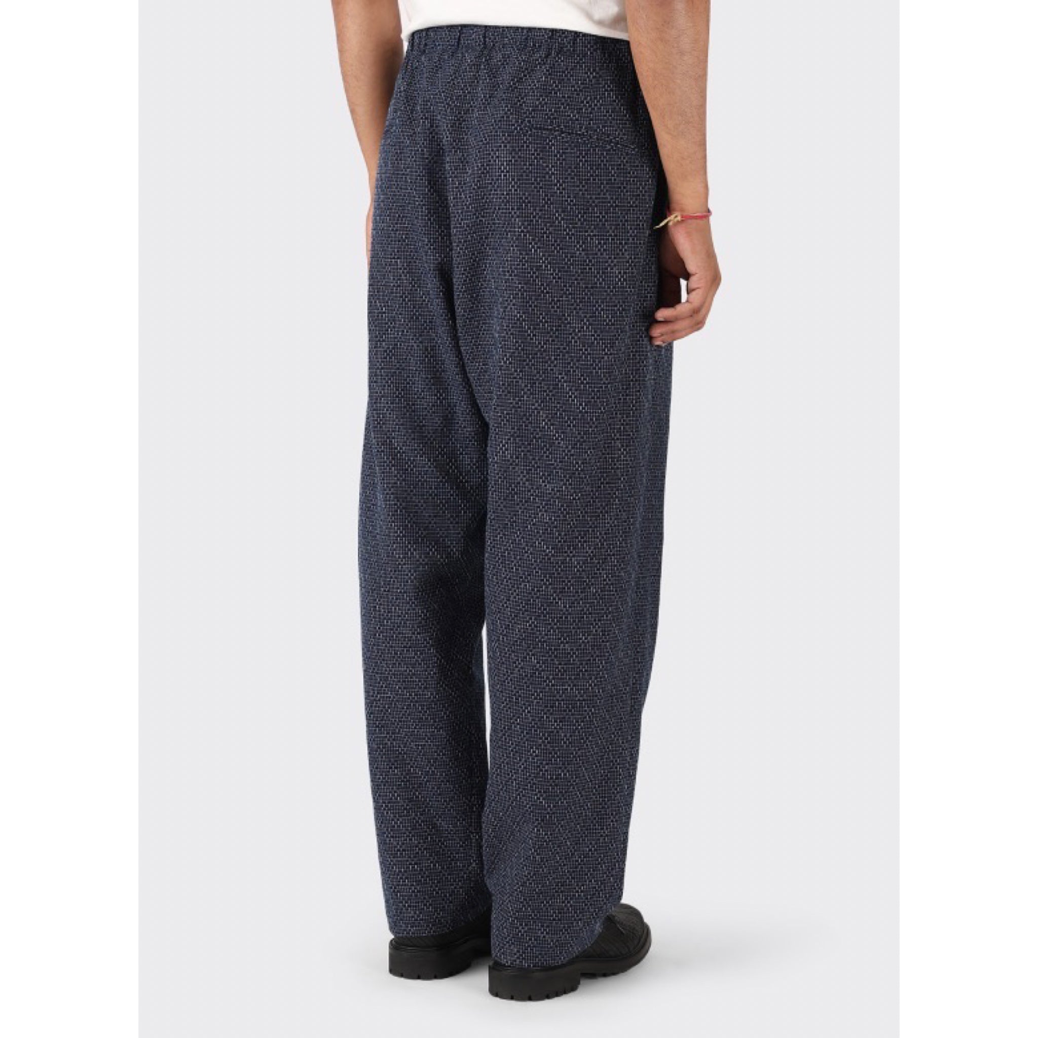 Kardo Taka Trousers IJAC01 Irregular Grid Check indigo