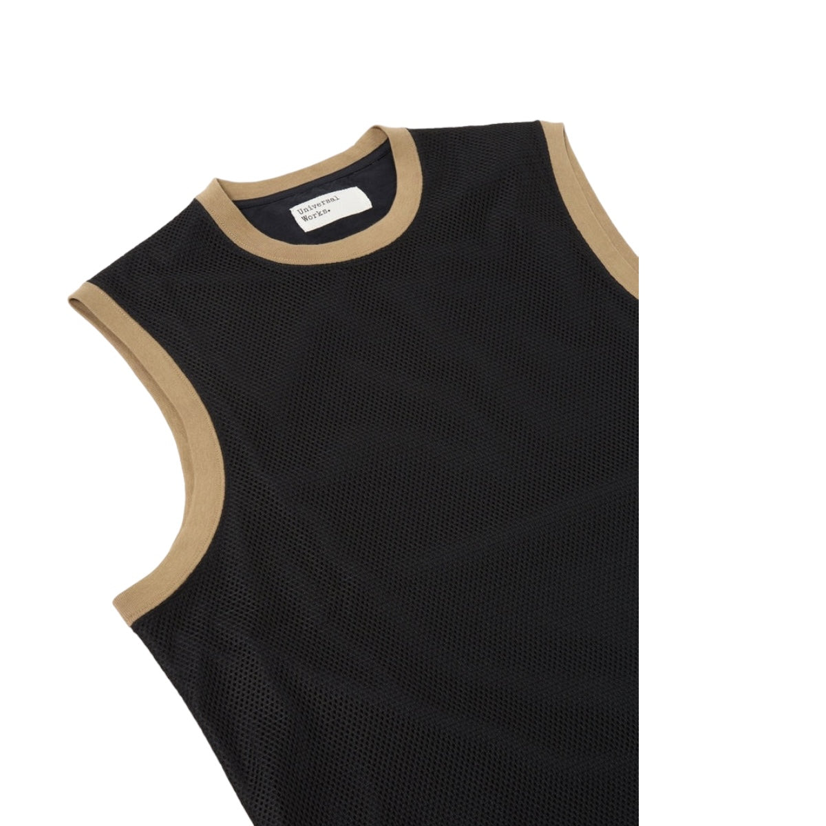 Universal Works Basketball Vest P3084 Mesh/Single Jersey black/navy