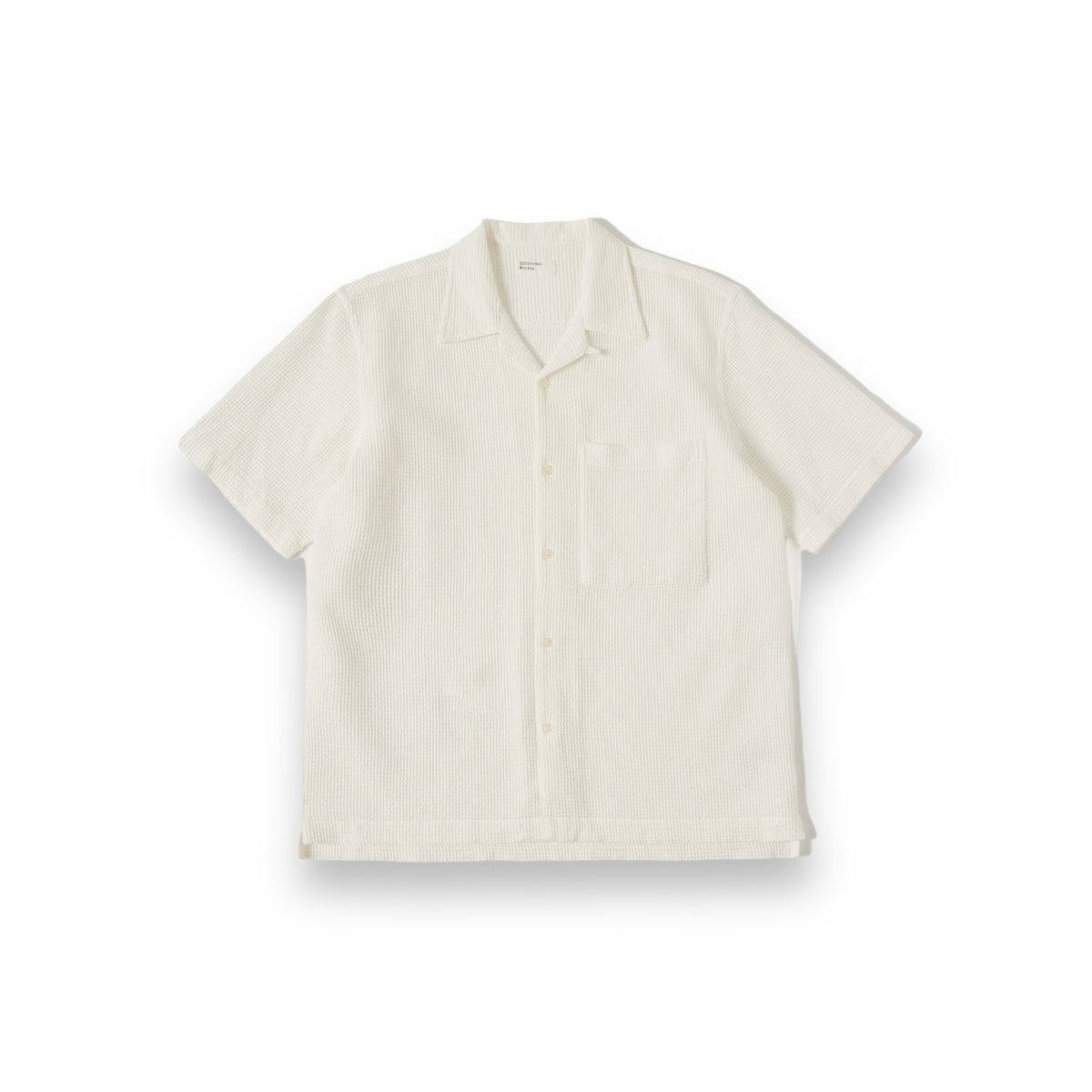 Universal Works Camp Shirt P3017 Japanese Waffle ecru