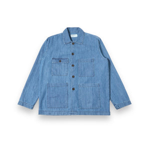 Universal Works Dockside Overshirt P3107 9oz Recycled Denim indigo