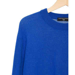 Daniele Fiesoli Classic Crew Merino/Cotton Fleece DF 7182 royal blue