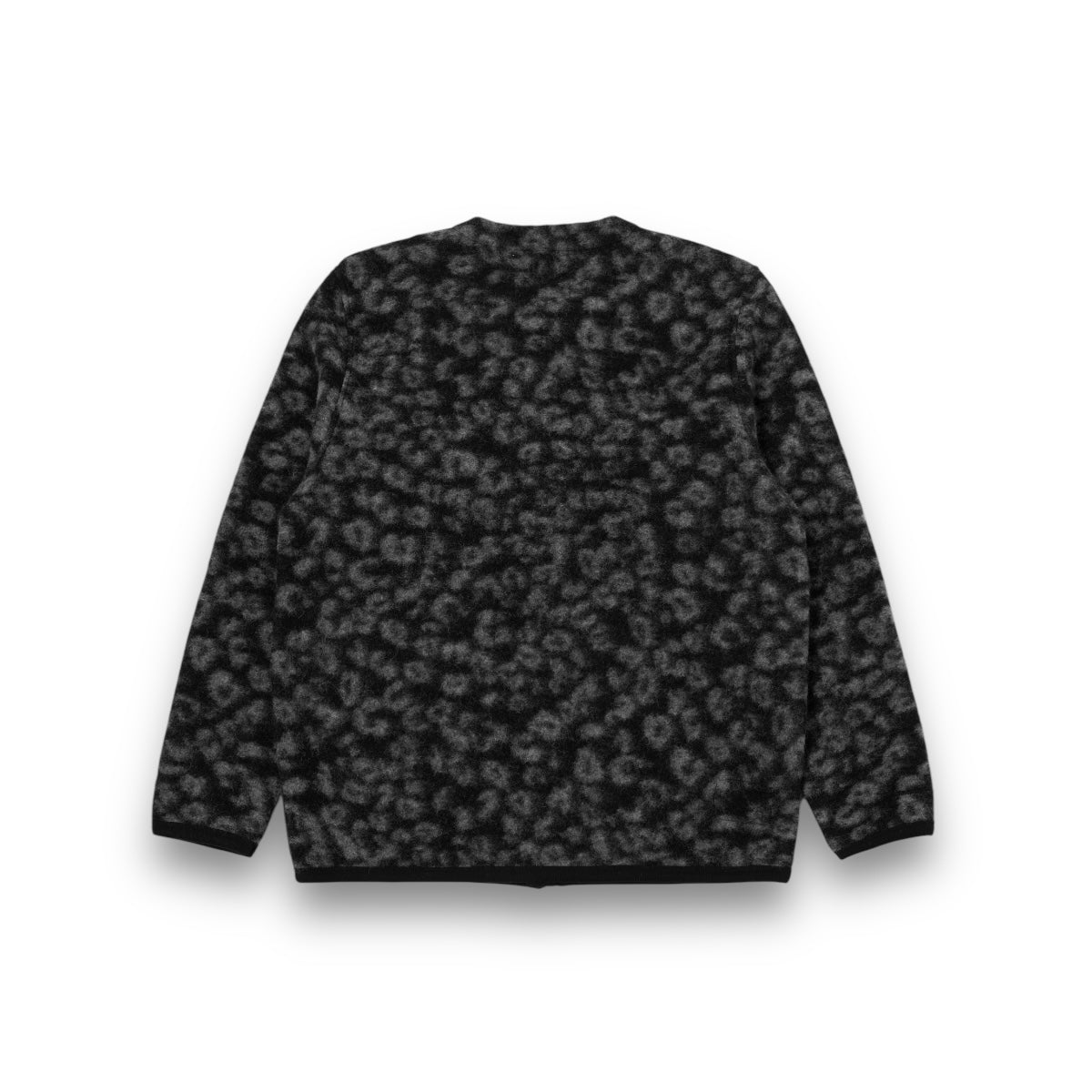 Universal Works Cardigan P31202 leopard fleece black/charcoal