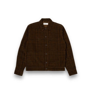 Universal Works Uniform Jacket P31125 cord seersucker brown check