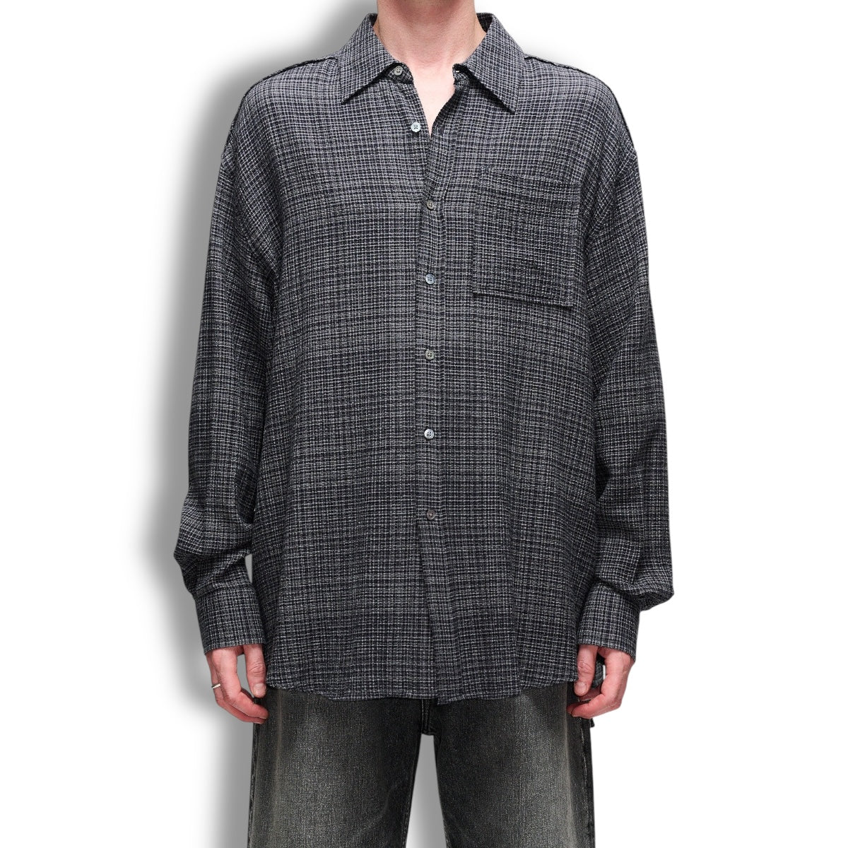 Hope Lift Shirt grey micro check