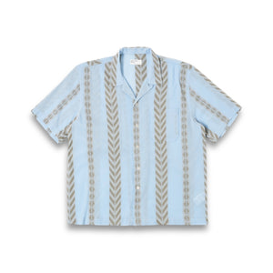 Universal Works Road Shirt 32658 Hendrix Beach Stripe pale blue