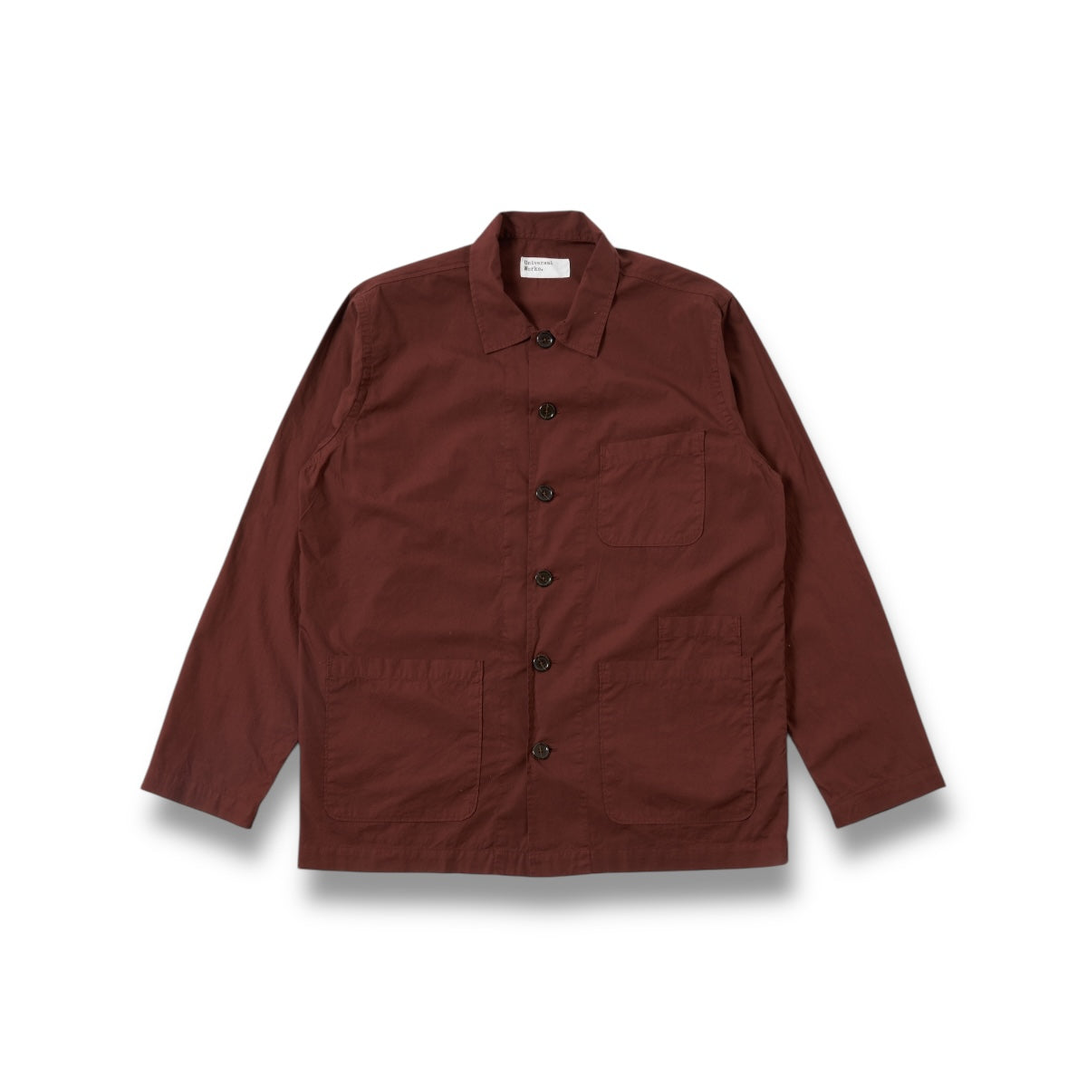 Universal Works Bakers Overshirt 32678 Organic Fine Poplin rich brown