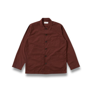 Universal Works Bakers Overshirt 32678 Organic Fine Poplin rich brown