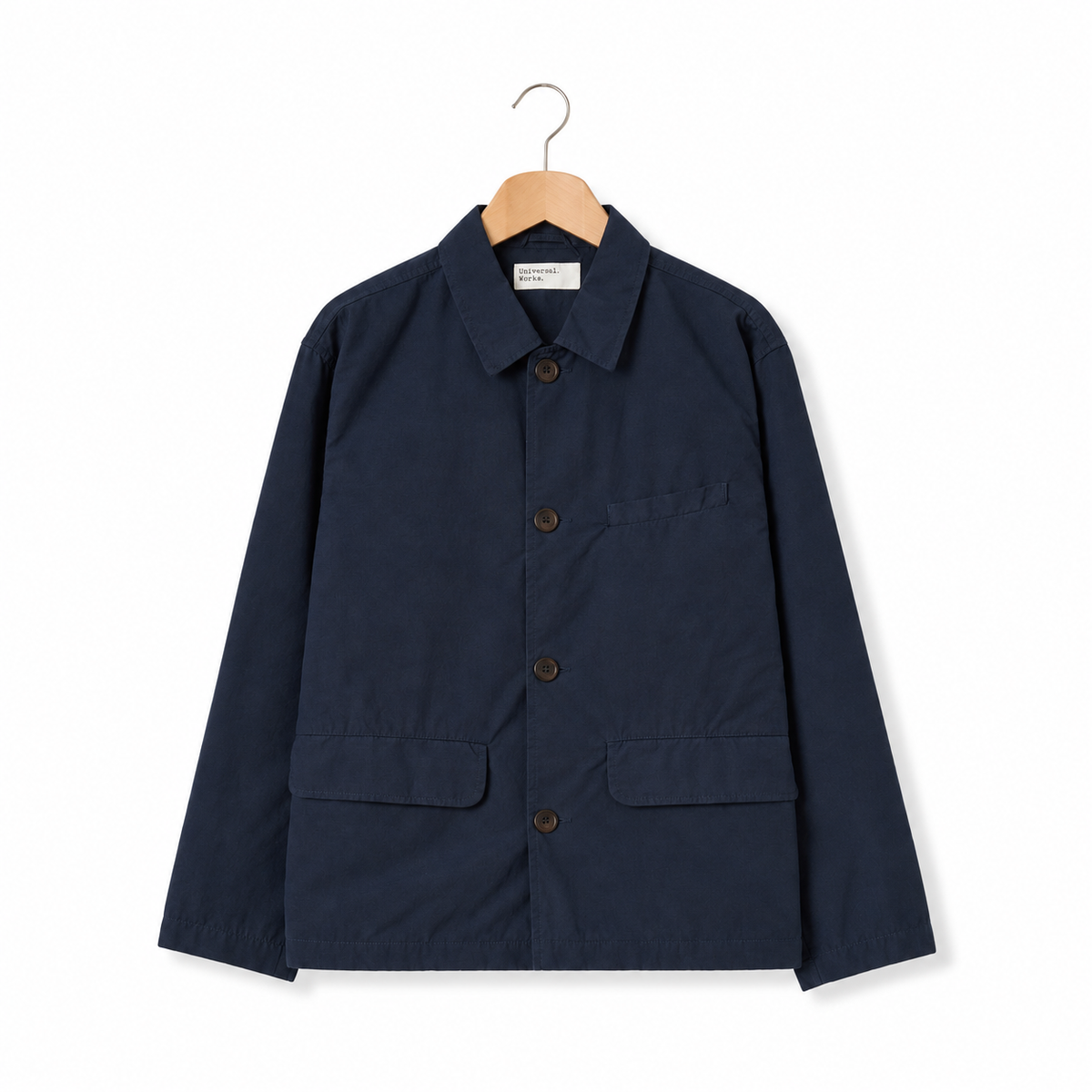 Universal Works Warmus Jacket micro canvas navy