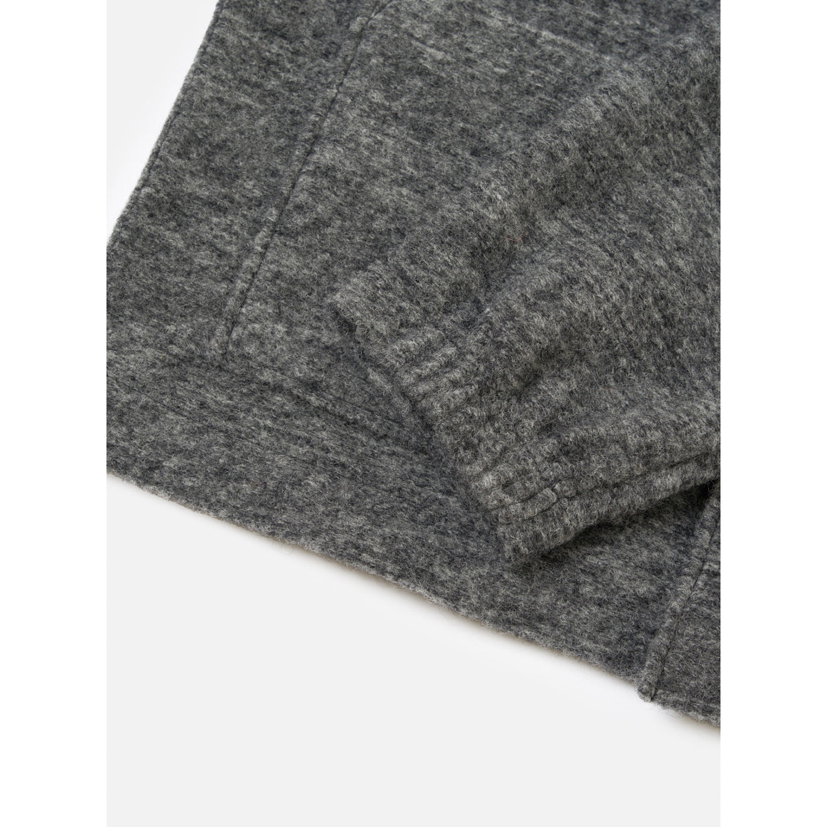 Universal Works Rams Jacket wool mix knit grey marl