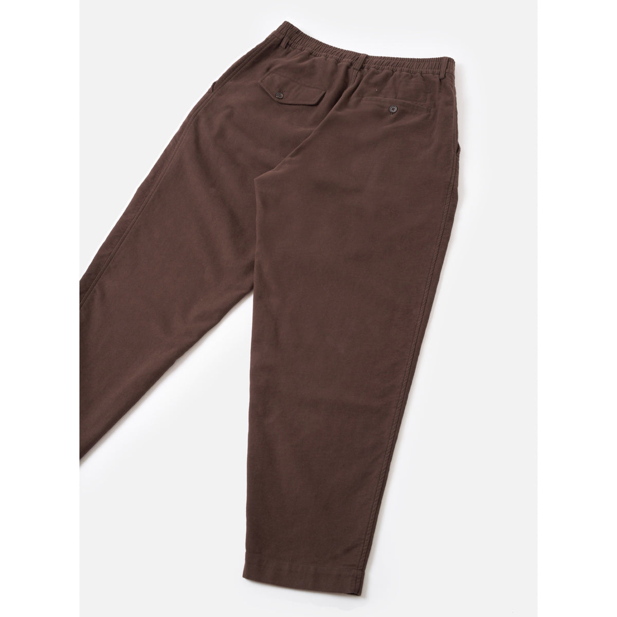 Universal Works Pleated Track Pant comfort moleskin brown