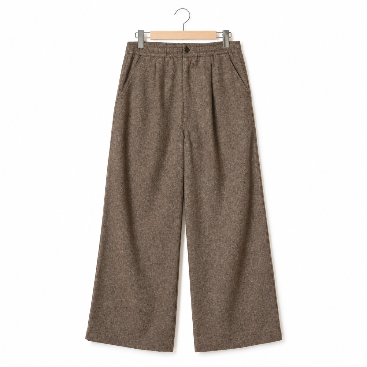 Universal Works Gillespie Pant wool herringbone brown