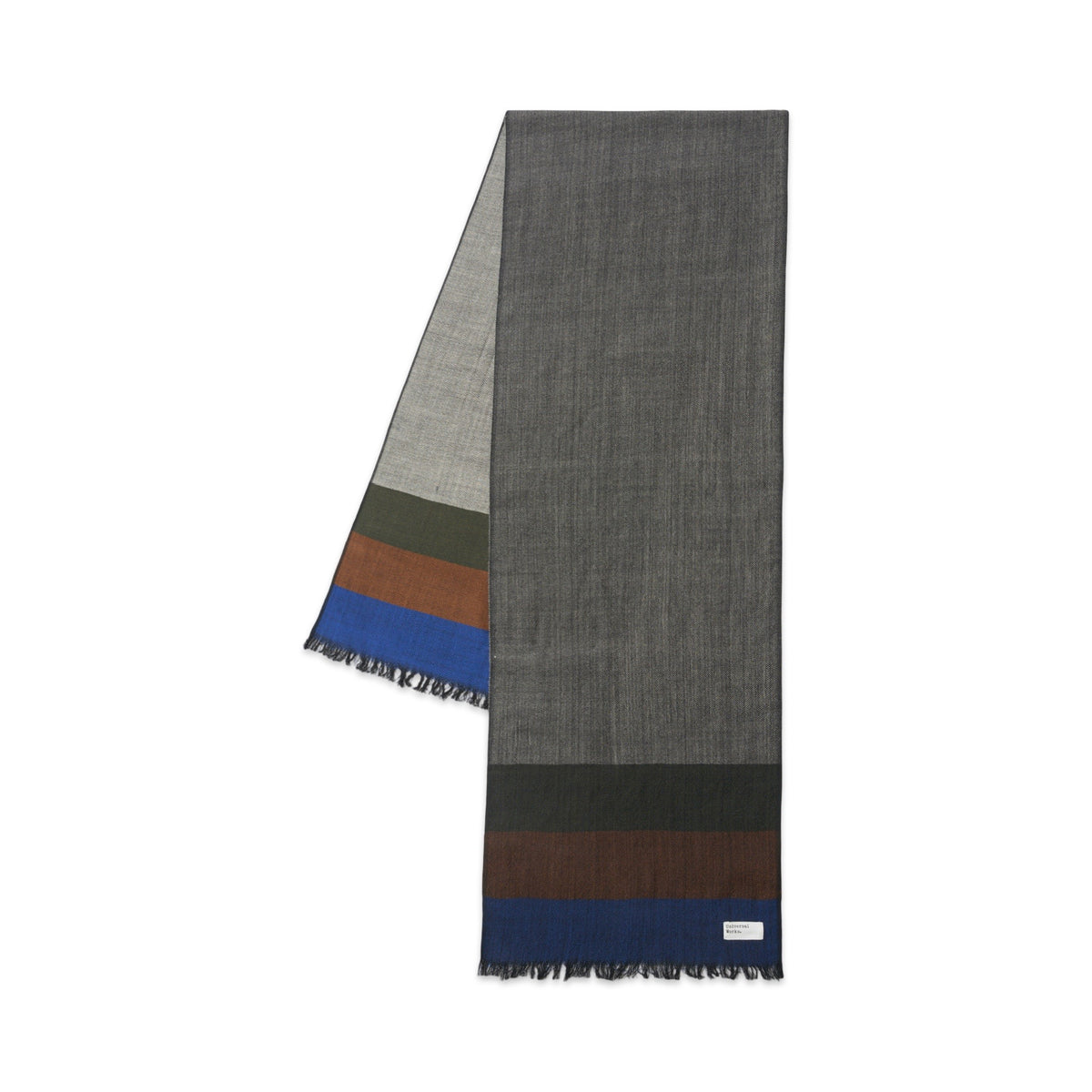 Universal Works Himalayan Scarf reversible wool grey