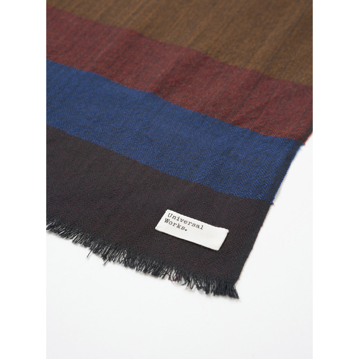 Universal Works Himalayan Scarf reversible wool brown