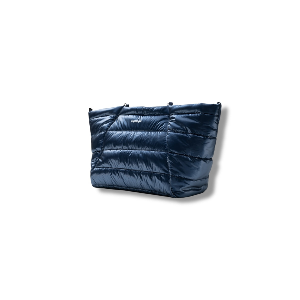 Topologie Wares Bags Marche Tote Medium Marine Blue Metallic Puffer