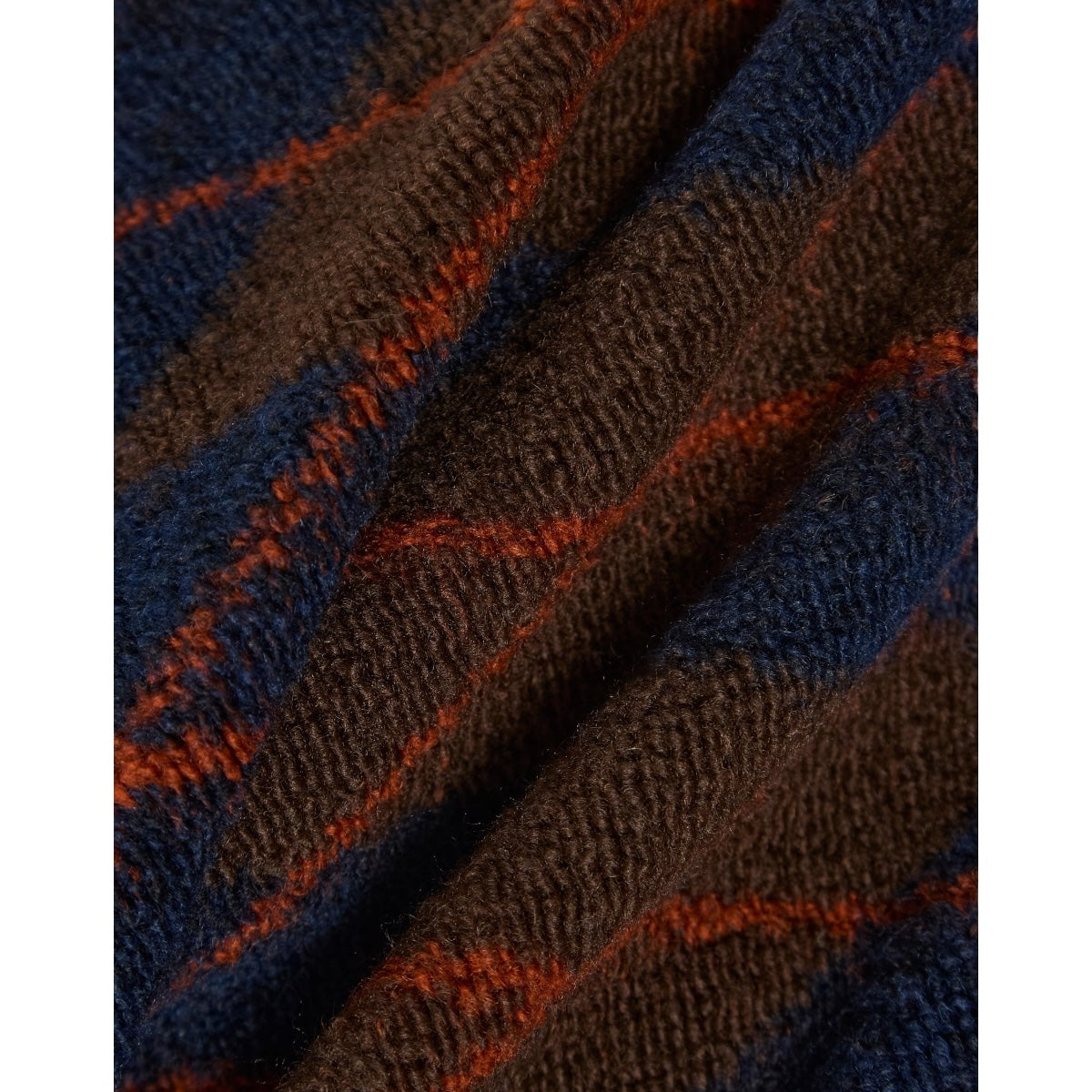 Universal Works Sleeveless Crew Argyll Fleece brown/navy