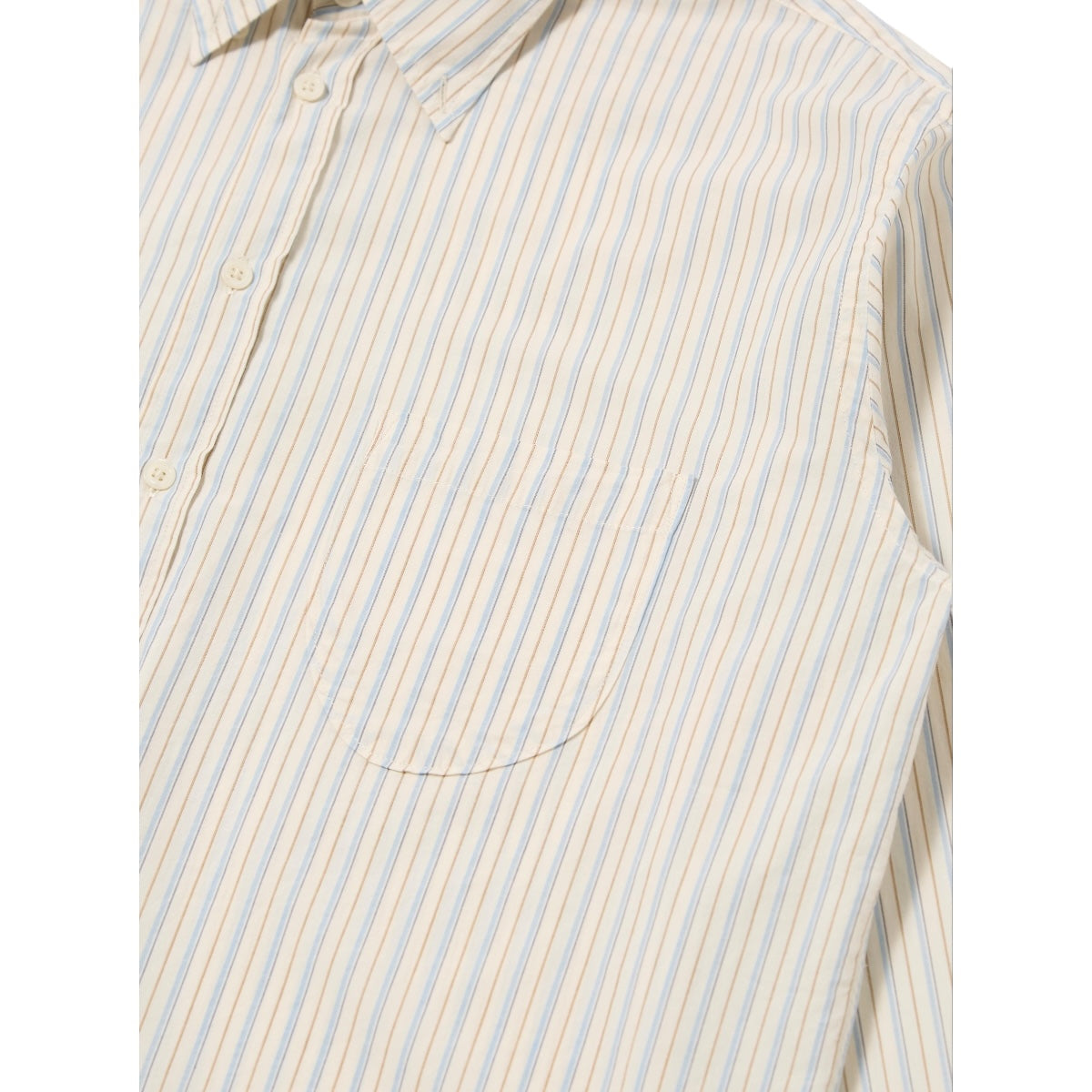 Universal Works Lazy Day Shirt Pop Stripe One ecru