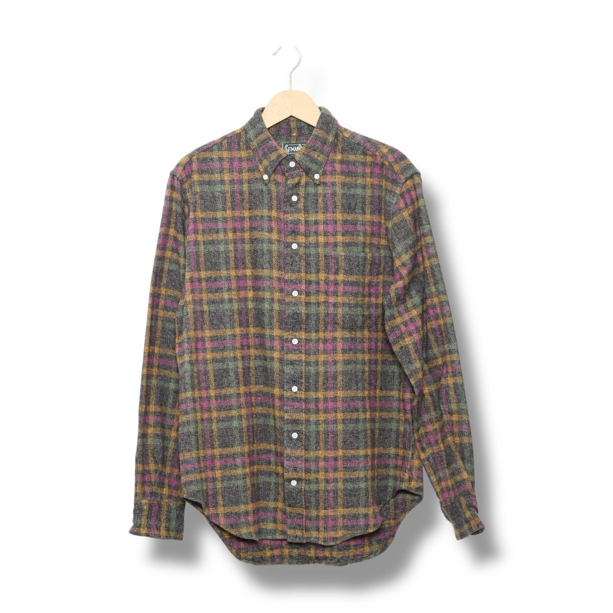 Gitman Brothers Vintage VS19 grey plaid multi flannel
